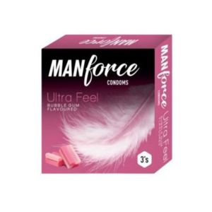 Manforce Ultra Feel Bubble Gum Flavoured Condom 3pcs